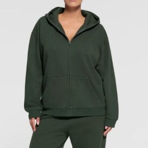 SKIMS Classic Fleece Unisex Zip Up Hoodie